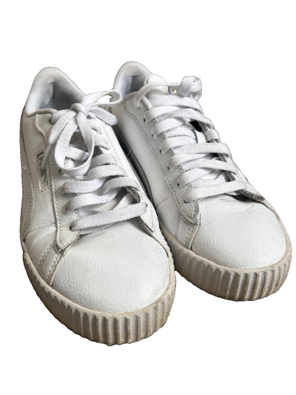 Puma Carina Lift White Platform Sneakers Size 7.5